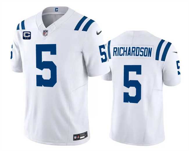 Men & Women & Youth Indianapolis Colts #5 Anthony Richardson White 2024 F.U.S.E. With 2-Star C Patch Vapor Limited Stitched Jersey->indianapolis colts->NFL Jersey